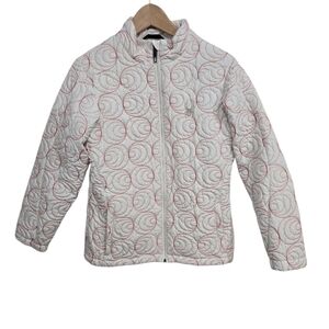 Spyder White Red Quilted Jacket Winter Coat Girls XL